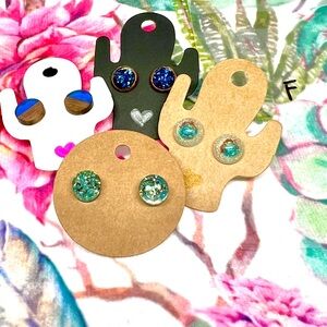 Sparkling Handmade Stud Earrings Sets